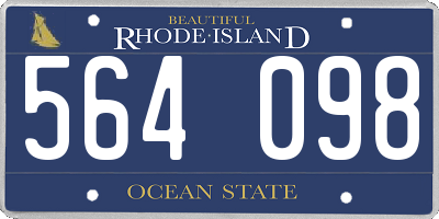 RI license plate 564098