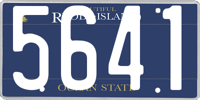 RI license plate 5641