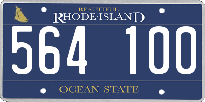 RI license plate 564100