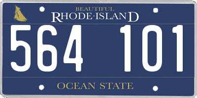 RI license plate 564101