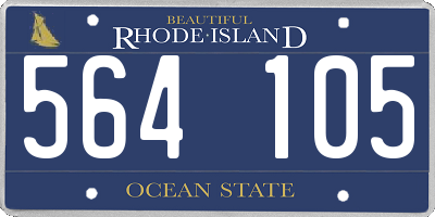 RI license plate 564105