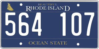 RI license plate 564107