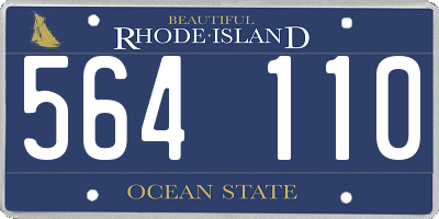 RI license plate 564110