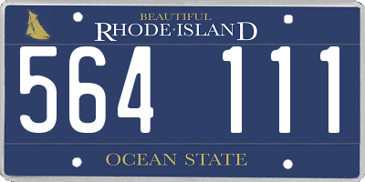 RI license plate 564111