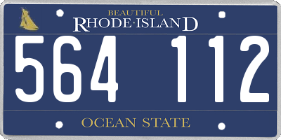 RI license plate 564112