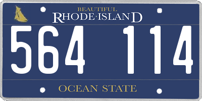 RI license plate 564114