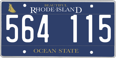 RI license plate 564115