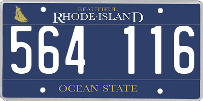 RI license plate 564116