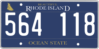 RI license plate 564118
