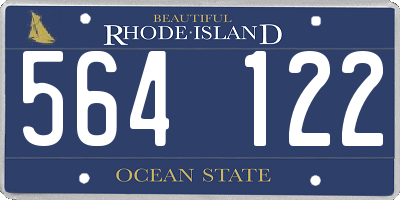 RI license plate 564122