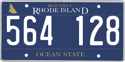 RI license plate 564128