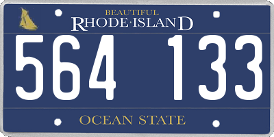 RI license plate 564133