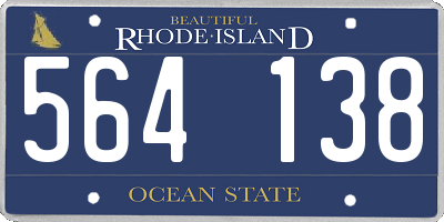 RI license plate 564138