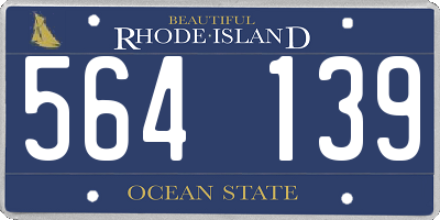 RI license plate 564139