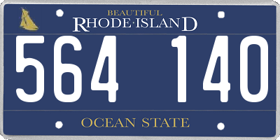 RI license plate 564140