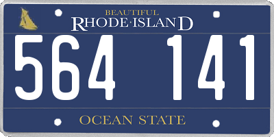 RI license plate 564141