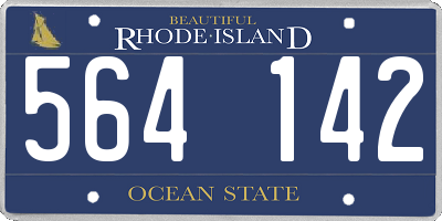 RI license plate 564142