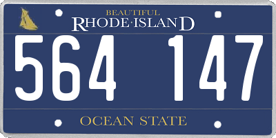 RI license plate 564147