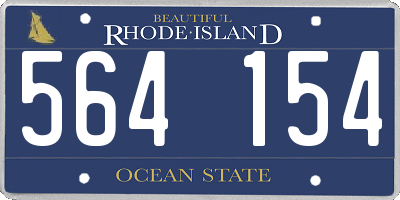 RI license plate 564154