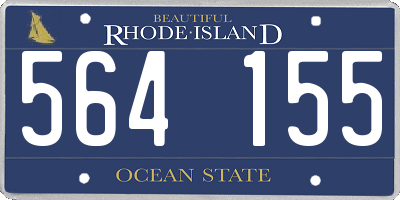 RI license plate 564155