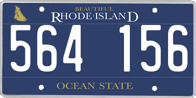 RI license plate 564156