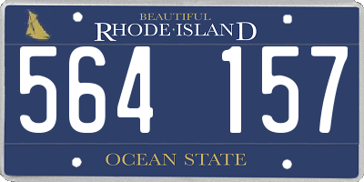 RI license plate 564157