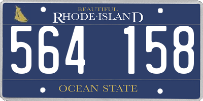 RI license plate 564158