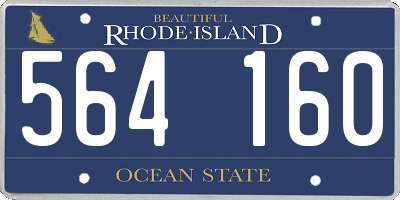 RI license plate 564160