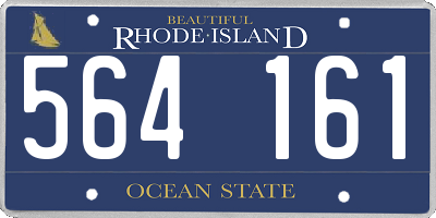 RI license plate 564161