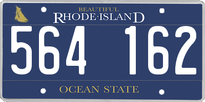 RI license plate 564162