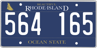 RI license plate 564165