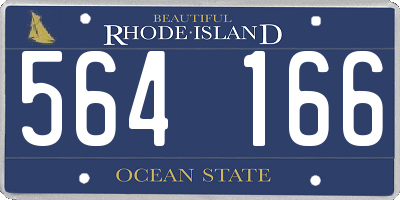 RI license plate 564166