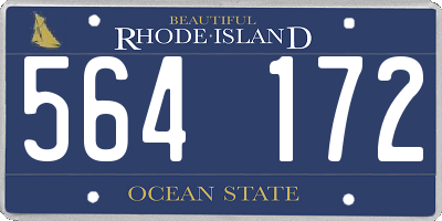 RI license plate 564172