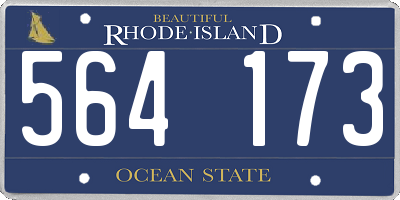 RI license plate 564173