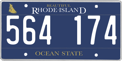 RI license plate 564174