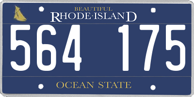RI license plate 564175