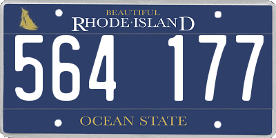 RI license plate 564177