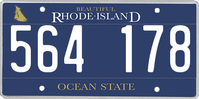RI license plate 564178