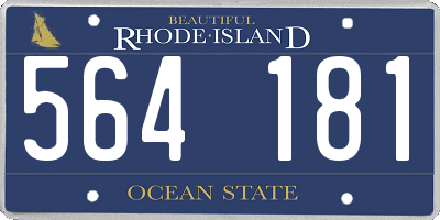 RI license plate 564181