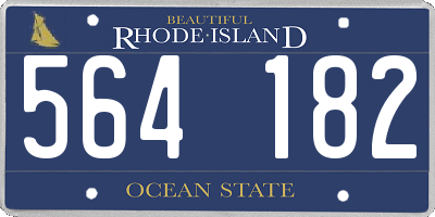RI license plate 564182