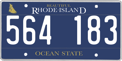 RI license plate 564183