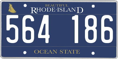 RI license plate 564186
