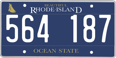 RI license plate 564187