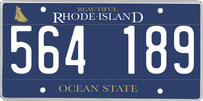 RI license plate 564189