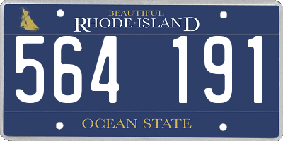 RI license plate 564191