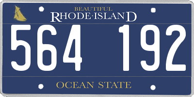 RI license plate 564192