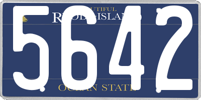 RI license plate 5642