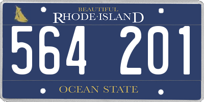 RI license plate 564201