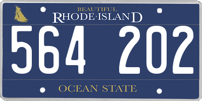 RI license plate 564202