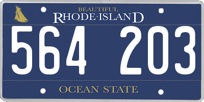 RI license plate 564203